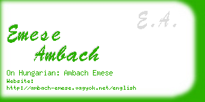 emese ambach business card